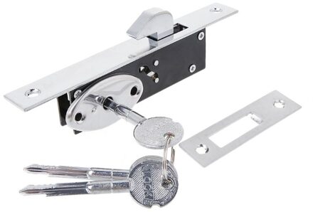 Duurzaam Aluminium Schuifdeur Haak Lock Cross-Vormige Sleutel Bolt Sloten Voor Ingelijste Glazen Deur