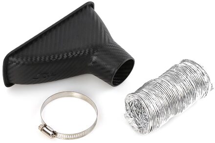 Duurzaam Classic Praktische Multi-Functionele Carbon Fiber Look Auto Voorbumper Turbo Koude Luchtaanzuigbuis Trechter Kit