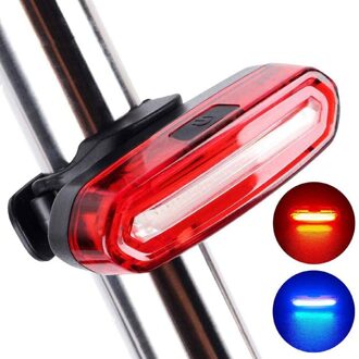 Duurzaam Fiets Achterlicht Bekwame Productie Mountain Fiets Achterlicht Usb Oplaadbare Night Cycling Bike Inductie Lamp rood en blauw