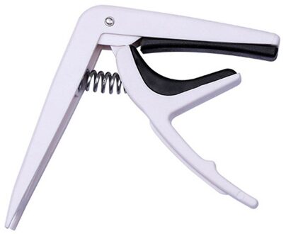 Duurzaam Gitaar Capo Akoestische Gitaar Ukulele Speciale Capo Transpose Clips Voice Clips Voor Akoestische Gitaar Tuner Klem Knop Caps wit