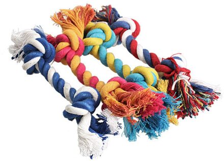 Duurzaam Grappige Huisdieren Honden Katten Puppy Katoen Chew Knot Speelgoed voor Grote Kleine Honden Gevlochten Bone Touw Dierbenodigdheden Populaire speelgoed 1 Pc 17cm