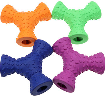 Duurzaam Hond Kauwen Speelgoed Natuurlijke Rubber Tanden Reinigen Kauwen Speelgoed Honden Iq Behandelen Interactieve Puzzel Speelgoed Lekkende Voedsel Dispenser blauw
