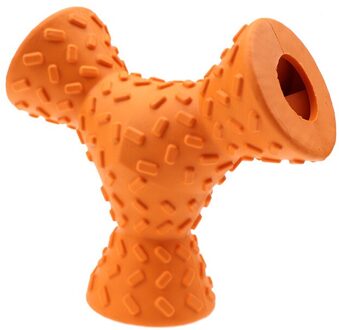 Duurzaam Hond Kauwen Speelgoed Natuurlijke Rubber Tanden Reinigen Kauwen Speelgoed Honden Iq Behandelen Interactieve Puzzel Speelgoed Lekkende Voedsel Dispenser oranje