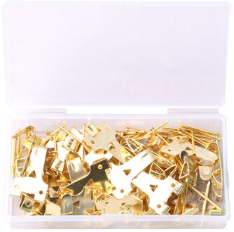 Duurzaam Ijzer Fotolijst Haak Set Foto Opknoping Kit Zware 40LB Haken Kit Foto Hangers Met Nagels Voor Opknoping schilderen