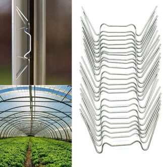 Duurzaam Ijzer W-Vorm Gazon Bevestiging Nagels Tuinieren Grond Nagels Mulch Fix Tool Voor Kas Film Grond Doek Zonnescherm fly Netto P