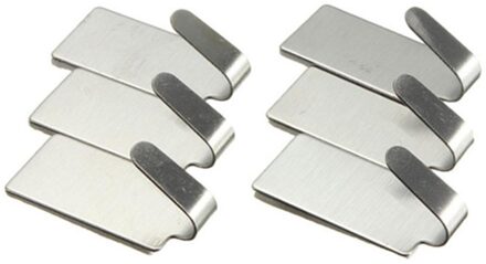 Duurzaam Keuken Accessoires 6Pcs Muur Deur Rvs Kleverige Haak Hanger Badkamer Benodigdheden Zelfklevende