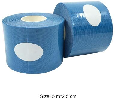 Duurzaam Kinesiologie Tape Multifunctionele 5M X 2.5Cm Kinesiologie Tape Bandage Sport Fitness Roll Elastische Lijm Sticker Blauw