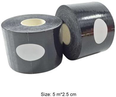 Duurzaam Kinesiologie Tape Multifunctionele 5M X 2.5Cm Kinesiologie Tape Bandage Sport Fitness Roll Elastische Lijm Sticker zwart