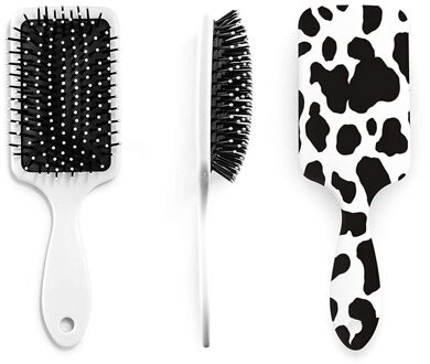 Duurzaam Koe Print Anti-Statische Nat Borstels Rubber Airbag Massage Kam Haarborstel Salon Hair Styling Tools