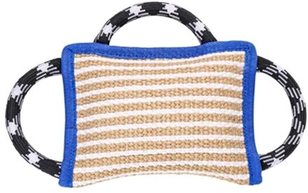 Duurzaam Linnen Hond Bijten Kussen Met 3 Handvatten Hond Sleepboot Speelgoed Voor Agressieve Chewer 87HA