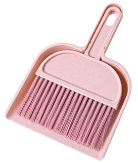 Duurzaam Mini Desktop Sweep Reinigingsborstel Kleine Bezem Stoffer Set Mini Dust Cleaner Reinigingsborstel 1 set Roze Blauw