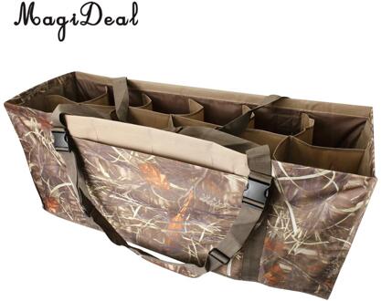 Duurzaam Nylon 12-Slot Eendenkooi Tas Handtas Opslag Met Gewatteerde & Verstelbare Schouderriem Hand Stap