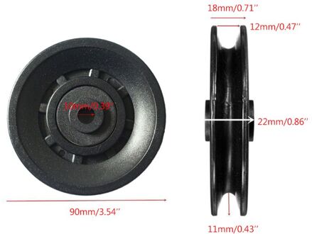 Duurzaam Nylon Lager Katrol Wiel Kabel Gym Fitness Apparatuur Deel 90/105Mm Blauw