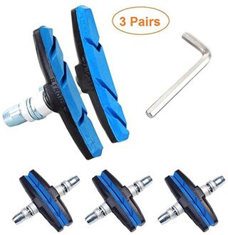 Duurzaam Outdoor Sport Fietsen Mountainbike Road Fietsen Rubber Vbrake Houder Schoenen Pads Accessoires Een Paar Pads 3 paar- blauw