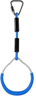 Duurzaam Outdoor Swing Bar Ringen Gymnastiek Ring Klimmen Opknoping Ringen Premium Abs En Metalen Schommels Accessoires Kinderen blauw