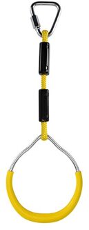 Duurzaam Outdoor Swing Bar Ringen Gymnastiek Ring Klimmen Opknoping Ringen Premium Abs En Metalen Schommels Accessoires Kinderen geel
