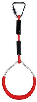 Duurzaam Outdoor Swing Bar Ringen Gymnastiek Ring Klimmen Opknoping Ringen Premium Abs En Metalen Schommels Accessoires Kinderen rood