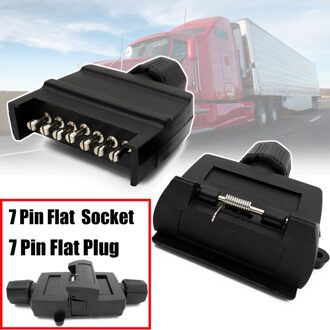 Duurzaam Paar 7 Pin Platte Trailer Mannelijke & Vrouwelijke Plug Socket 7Pin Caravan Boot Adapter 12V Towing Elektra Connector trailer Onderdelen
