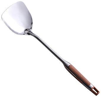 Duurzaam Portable Rvs Non-stick Voedsel Wok Spatel Schop Turner Lepel Pollepel Keuken Gereedschap Kookgerei Kookgerei shovel