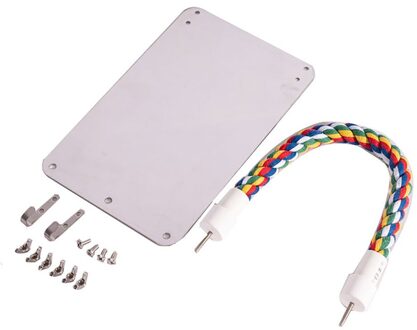 Duurzaam Praktische Rvs Vogel Spiegel Met Touw Vogel Speelgoed Papegaai Swing Papegaai Habitat Papegaai Speelgoed