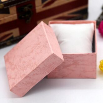 Duurzaam Presentatie Case Box Voor Armband Ketting Sieraden Polshorloge Doos roze