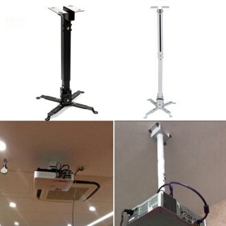 Duurzaam Projector Plafond Beugel Universele LED Projector Beugel Houder Verstelbare 43-65CM Opknoping Beugel Swivel Mount Houder wit