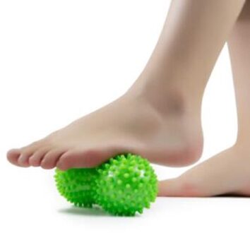 Duurzaam Pvc Stress Relief Body Hand Voet Spiky Massager Pinda Vorm Massage Yoga Sport Fitness Bal