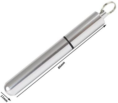 Duurzaam Roestvrij Staal Draagbare Roestvrij Stand Voor Tandenstoker Outdoor Huishoudelijke Reizen Seal Storage Container Box Holder Case 86X11mm