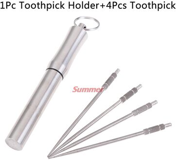 Duurzaam Roestvrij Staal Draagbare Tandenstoker Houder Outdoor Rustproof Waterdichte Huishoudelijke Reizen Seal Box Holder Opslag