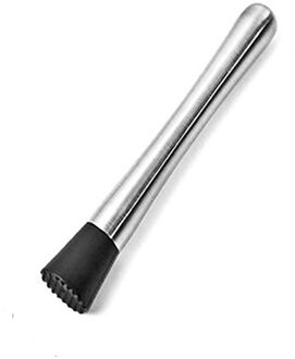 Duurzaam Roestvrij Staal Wijn Mixing Stick Muddler Cocktail Roerder Shaker Ijs Crusher Comfortabele Grip Bar Tool 20.5.x3.3cm
