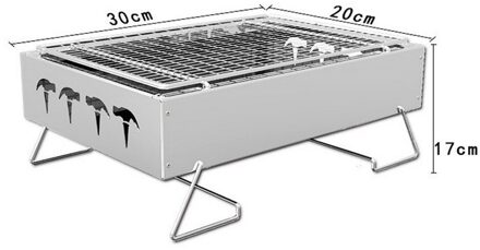 Duurzaam Rvs Mini Grill Folding Barbecue Grill Keuken Accessoires Outdoor Camp Picknick Tool Met Een Draagbare Rugzak