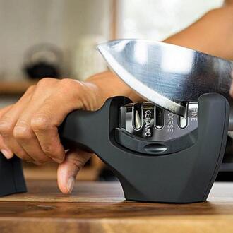 Duurzaam Slijpen Artefact Handmatige Snel Slijper Huis Keuken Multifunctionele Slijtage Drie Slot Slijpsteen Huishoudelijke Supply