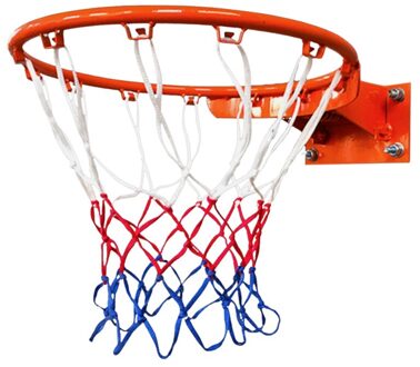 Duurzaam Standard Size Nylon Draad Sport Basketbal Hoop Mesh Net Bord Velg Bal Pum wit rood en blauw