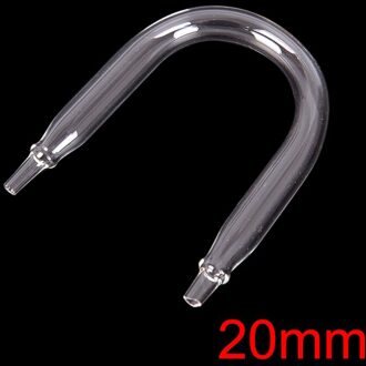 Duurzaam U-vormige Glazen Buis Aquarium CO2 Diffuser Terugslagklep Aquarium Buis U vorm 20mm