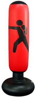 Duurzaam Verticale Opblaasbare Boksen Tas Pvc Verdikking Boksen Pijler Tumbler Strijd Kolom Bokszak Fitness Tool Rood