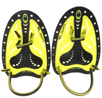 Duurzaam Zwemmen Hand Peddels Vinnen Voor Weerstand Zwemmen Training geel S M