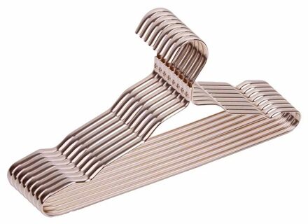 Duurzame Metalen Kleerhangers Kledingkast Rek Thuis Coat Broek Anti-Slip Drogen Hangers Volwassen/Kind Kledingrek organizer champagne