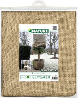 Duurzame plantenhoes tegen vorst met aantrekkoord naturel 1,5 meter x 125 cm 230 g/m2 - 100% natuurlijke beschermhoes - Winterafdekhoes - Winterhoes voor planten - Anti-vorst beschermhoes planten - Vorstbescherming - Biologische winterhoes