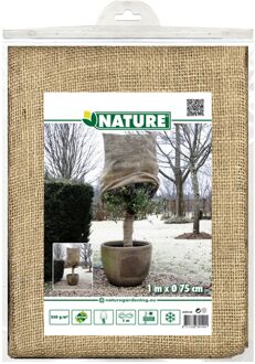 Duurzame plantenhoes tegen vorst met aantrekkoord naturel 1 meter x 75 cm 230 g/m2 - 100% natuurlijke beschermhoes - Winterafdekhoes - Winterhoes voor planten - Anti-vorst beschermhoes planten - Vorstbescherming - Biologische winterhoes