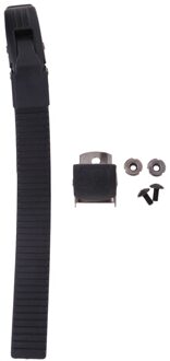 Duurzame Vervanging Pp Inline Skate Schoenen Energie Riem Gesp + Klem + Schroeven + Noten Scooter Onderdelen-Zwart