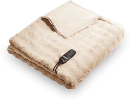 Duux Yentl Overblanket Bubble Rabbit Faux Fur (200x 2000) Elektrische deken Beige