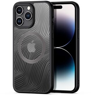 Dux Ducis Aimo - iPhone 15 Pro Max - Magsafe Back cover hoesje - Zwart Zwart, Transparant
