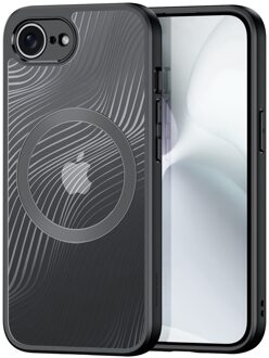 Dux Ducis Aimo iPhone 16e hoesje - Magsafe Backcover - Zwart Zwart, Transparant