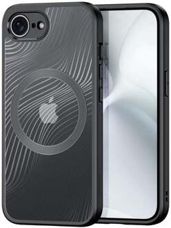 Dux Ducis Aimo iPhone 17e / iPhone 16e hoesje - Magsafe Backcover - Zwart Zwart, Transparant