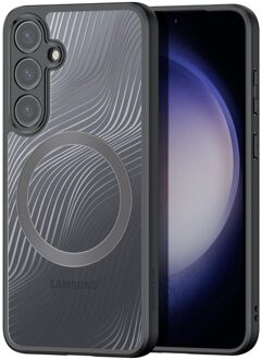 Dux Ducis Aimo Samsung Galaxy S24 hoesje - Magsafe Backcover case - Zwart Zwart, Transparant