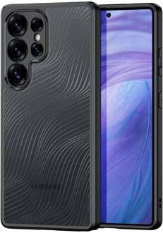 Dux Ducis Aimo Samsung Galaxy S25 Ultra hoesje - Backcover - Zwart Zwart, Transparant