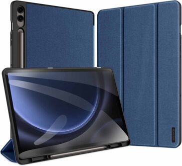 Dux Ducis Domo Bookcase voor de Samsung Galaxy Tab S9 FE Plus - Donkerblauw - 11