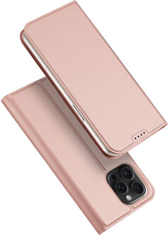 Dux Ducis iPhone 15 Pro - Slim bookcase hoesje - Rose Goud