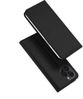 Dux Ducis iPhone 15 Pro - Slim bookcase hoesje - Zwart