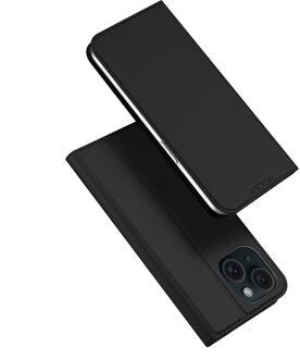 Dux Ducis iPhone 15 - Slim bookcase hoesje - Zwart